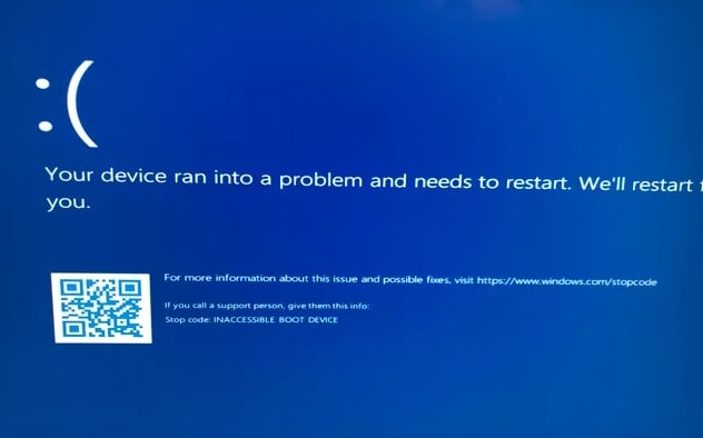 Fixing Inaccessible Boot Device In Windows 11 or 10