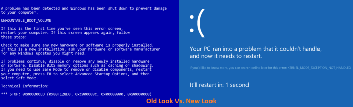 Bsod example old vs. new-min