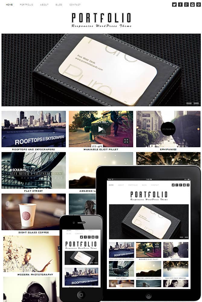Portfolio layout · creative portfolio · personal portfolio. Premium | Premium Portfolio Responsive WordPress Themes - Dessign