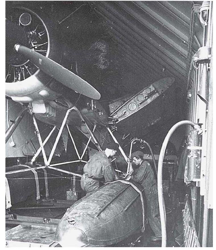 Arado Ar 196 wings folded and tucked in aboard Tirpitz