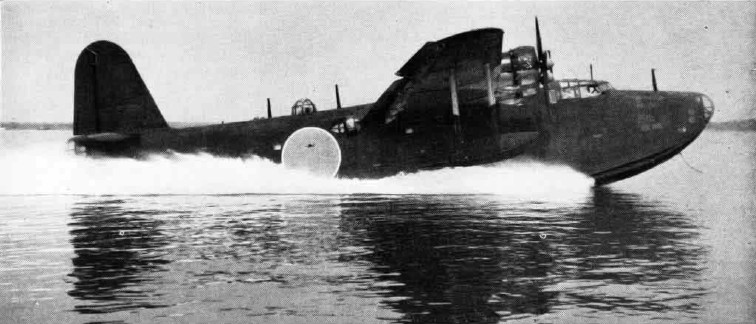 Captured Kawanishi H8K2 under evaluation. The Japanese markings have been reapplied