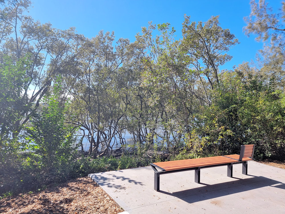 Bench seat for anyone who wants a rest or to admire the mangroves