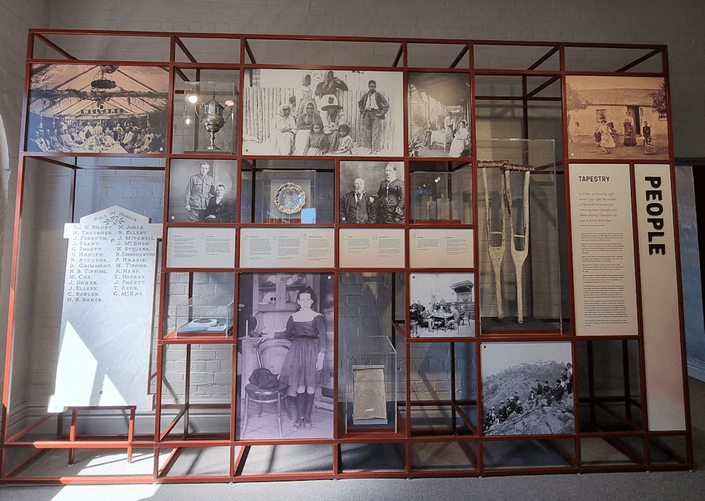 Interpretive board about the people of Cobar The Great Cobar Museum