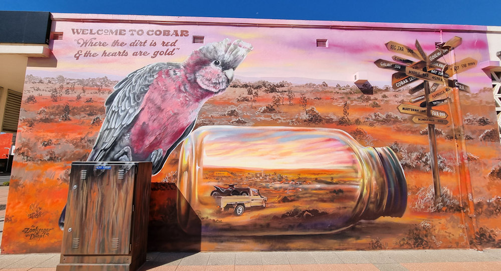 Street Art on the corner of Barton St and the Barrier Highway