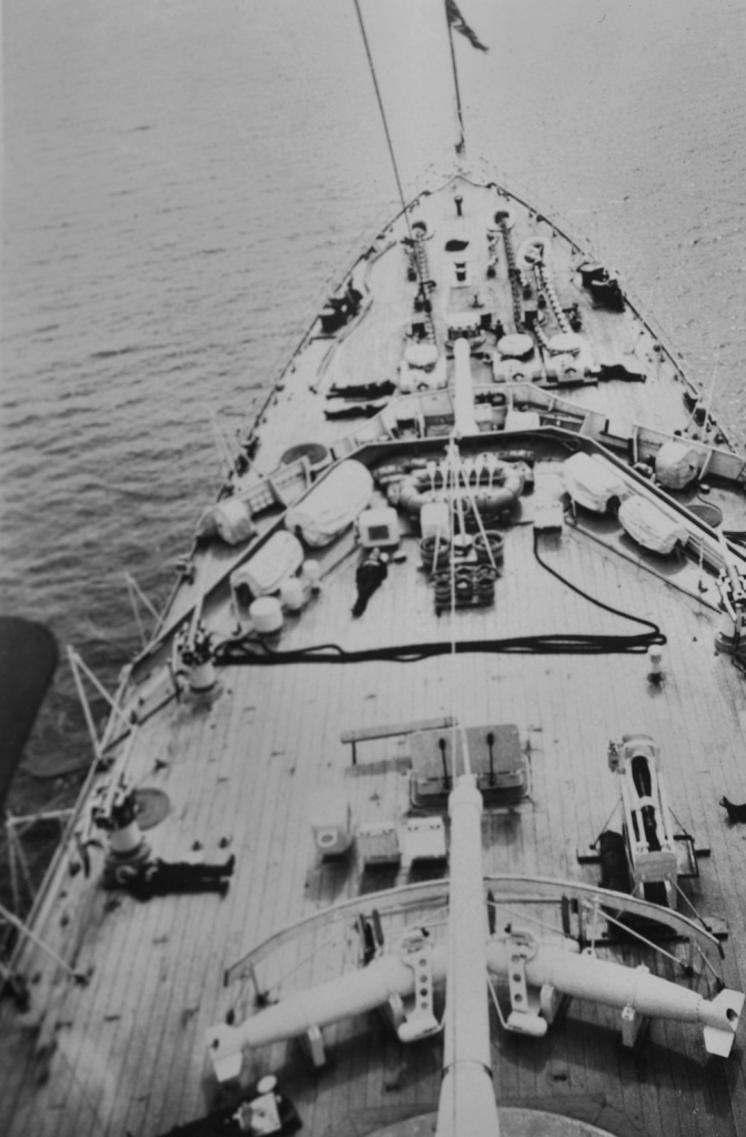 The gun deck of HMS Frobisher 1934