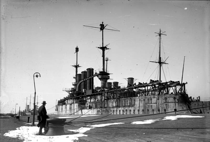 SMS Preussen after having been converted into a depot ship.