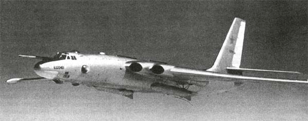 The first serial production Myasishchev ZM in a test flight with external tanks