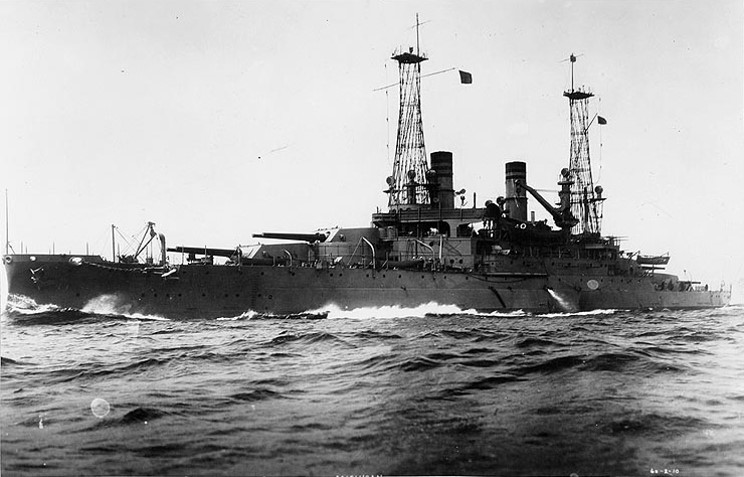 USS Michigan BB-27 seen in 1910