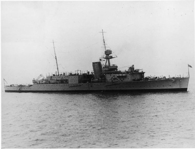 HMS Vindictive in September 1937 as a training ship