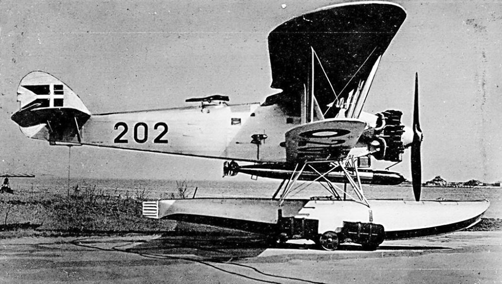 Hawker Dantorp 202 with a practice torpedo