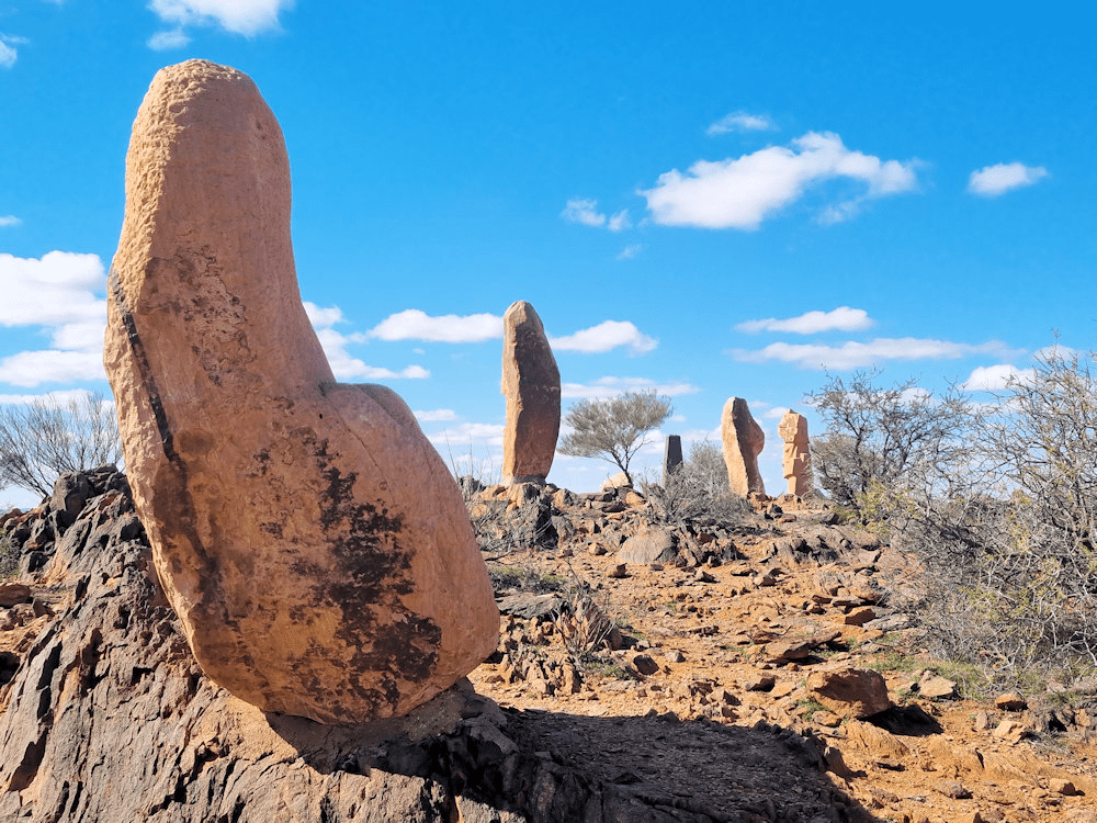 Row of sculptures