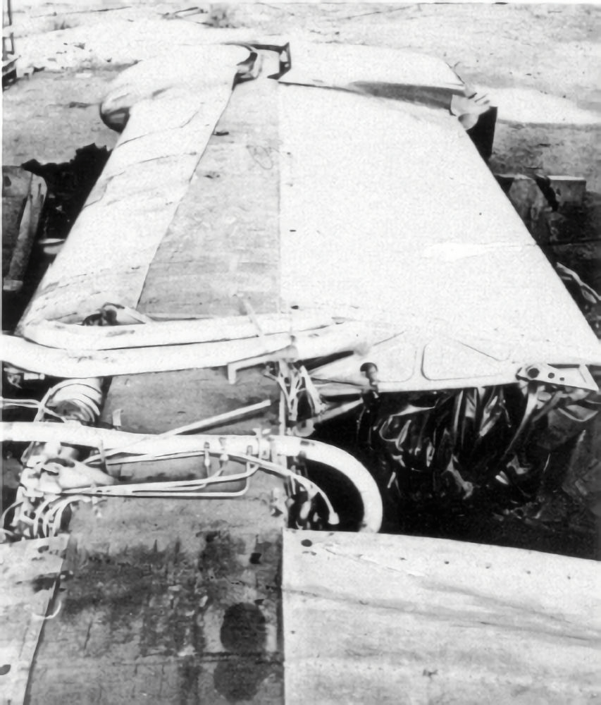 Lengthwise view of wing centre section of the a Blohm & Voss Bv 155