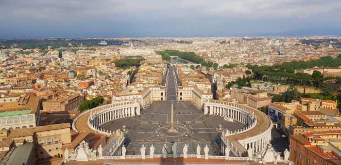 vista dalla cupola di San Pietro – una delle cose da fare a Roma in estate 