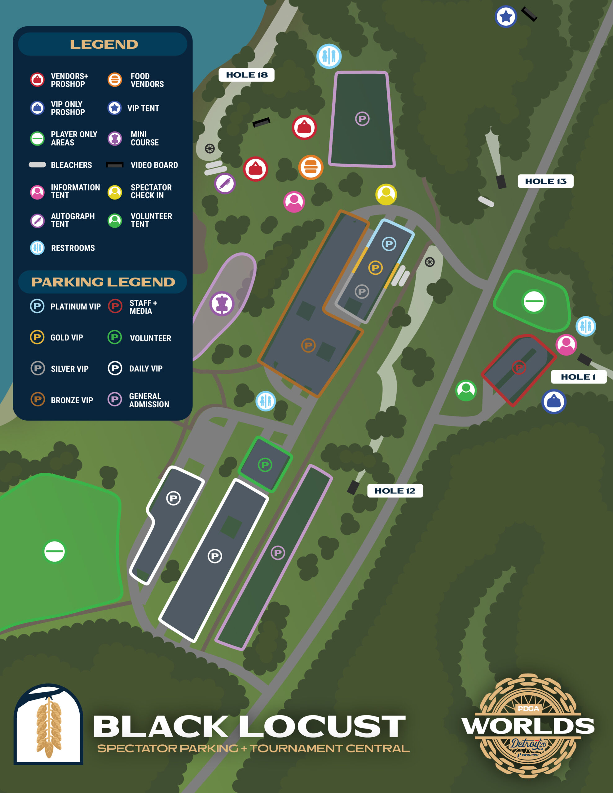 Venue Maps 2026 PDGA Pro Worlds BlackLocust 