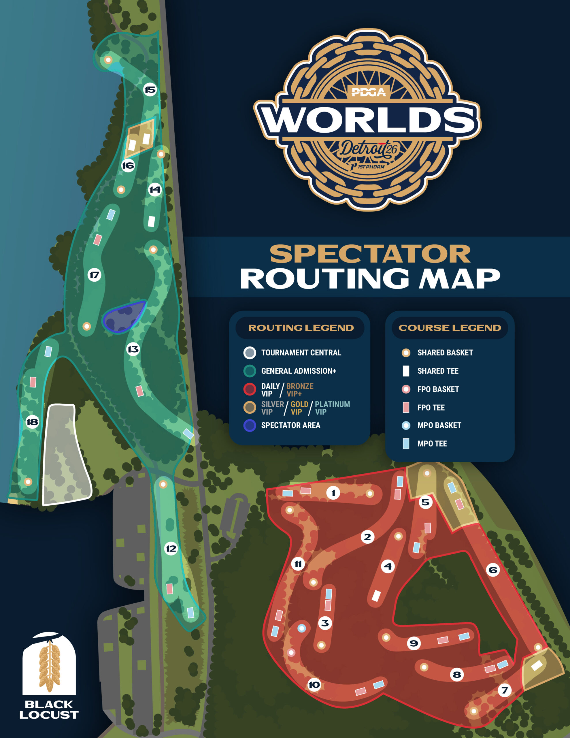 Venue Maps 2026 PDGA Pro Worlds Black Locust Spectator Routing Map Scaled 