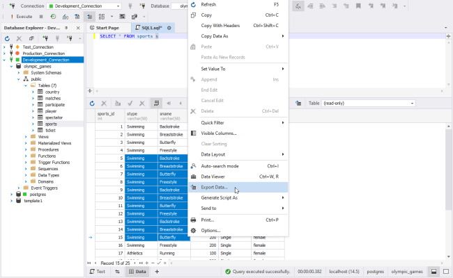 Import And Export Data In PostgreSQL Database