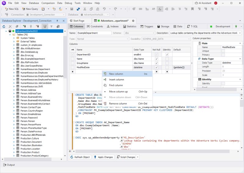 Table Designer Visual Table Editor For Sql Database - Best Landscape Arts in HD
