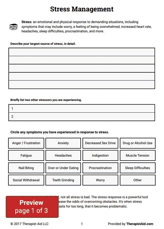 17 printable stress management worksheets & templates