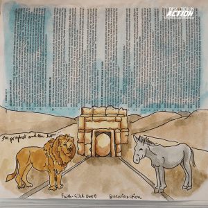 Day 5: The Prophet and the Lion - 1 Kings 13:1-32
Bible Art Journaling Entry