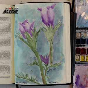 Clearly seen Bible Art Journaling entry in Romans 1:20