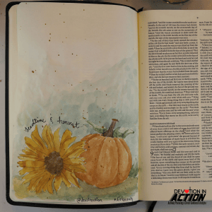 Seedtime and Harvest Bible Art Journaling Entry Genesis 8:21-22