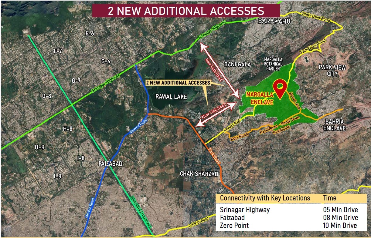 DHA Islamabad Rawalpindi Map 