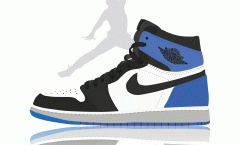 Jordan 1 Fragment Light Reflection