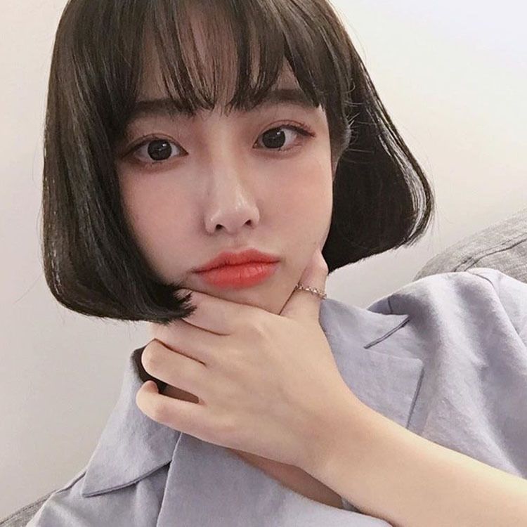 In this face shape, you can wear any beard type. Japanese And Korean Wig Female Short Straight Hair Inner Buckle Air Bangs Cute Round Face Student Daily Sheath From Light021 31 92 Dhgate Com