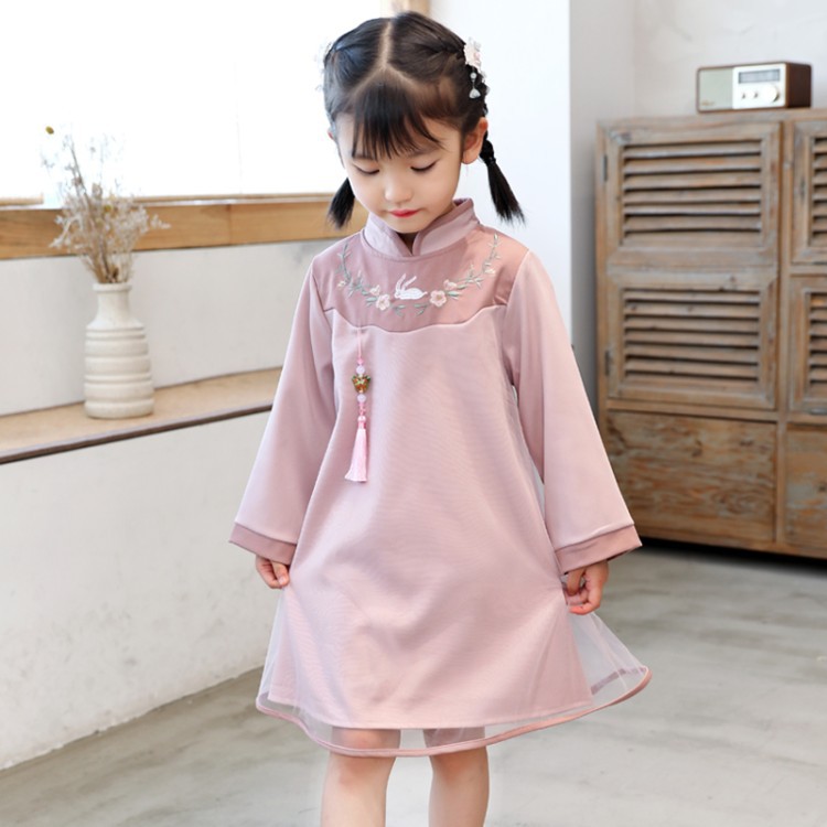 Compre Nuevo Chino Forma De Vestir Para Ninos De Vestuario Chinos Han Ropa De Bebe Retro Bordados Xian Qi Ninas Primavera Y Otono A 54 18 Del Jy1008611 Dhgate Com
