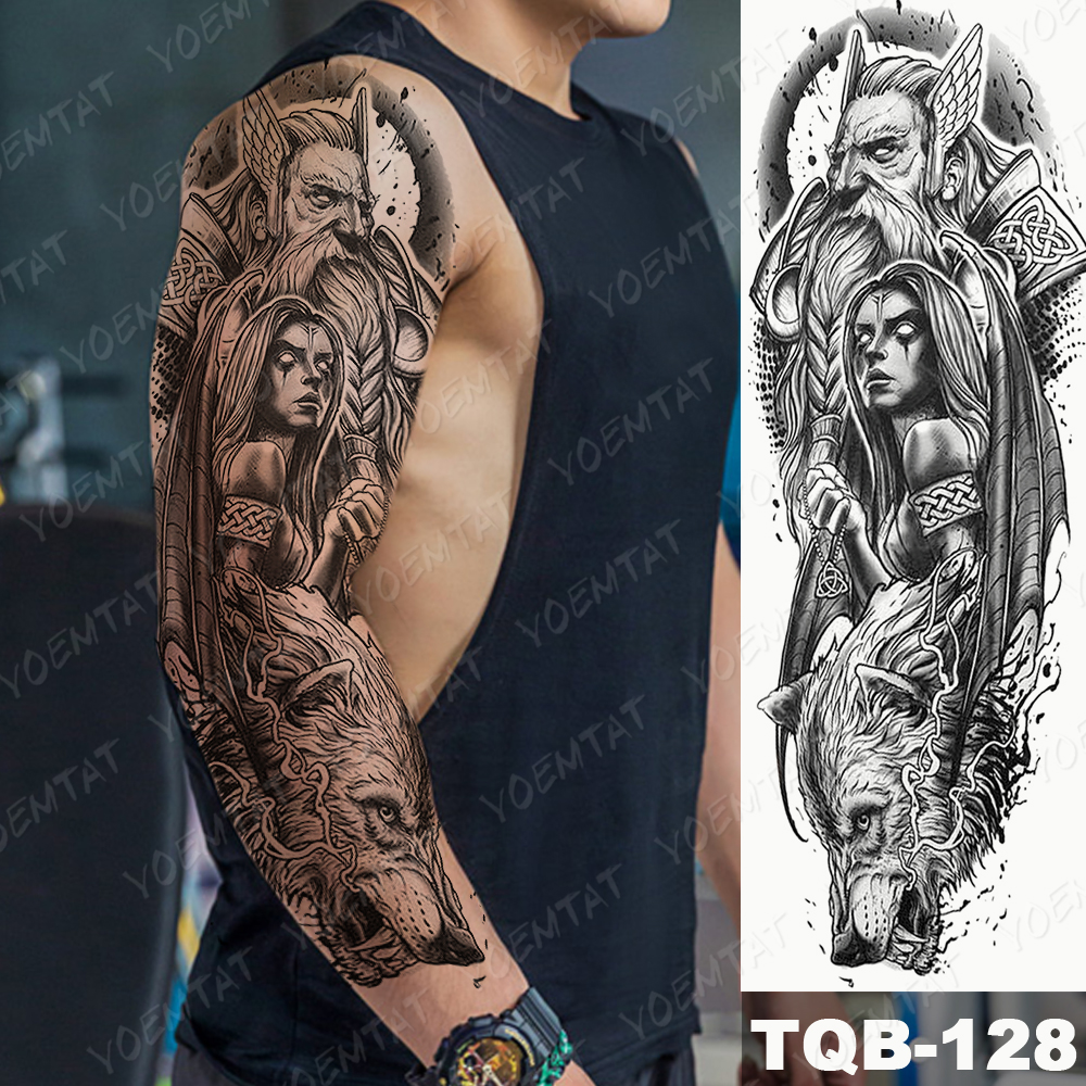 Wholesale Best Quality Large Arm Sleeve Tattoo Japanese Geisha Samurai Waterproof Temporary Tatto Sticker Gun Waist Leg Body Art Full Fake Tatoo Women And Tattoo Books | Dhgate.com 1000_x_1000_jpg