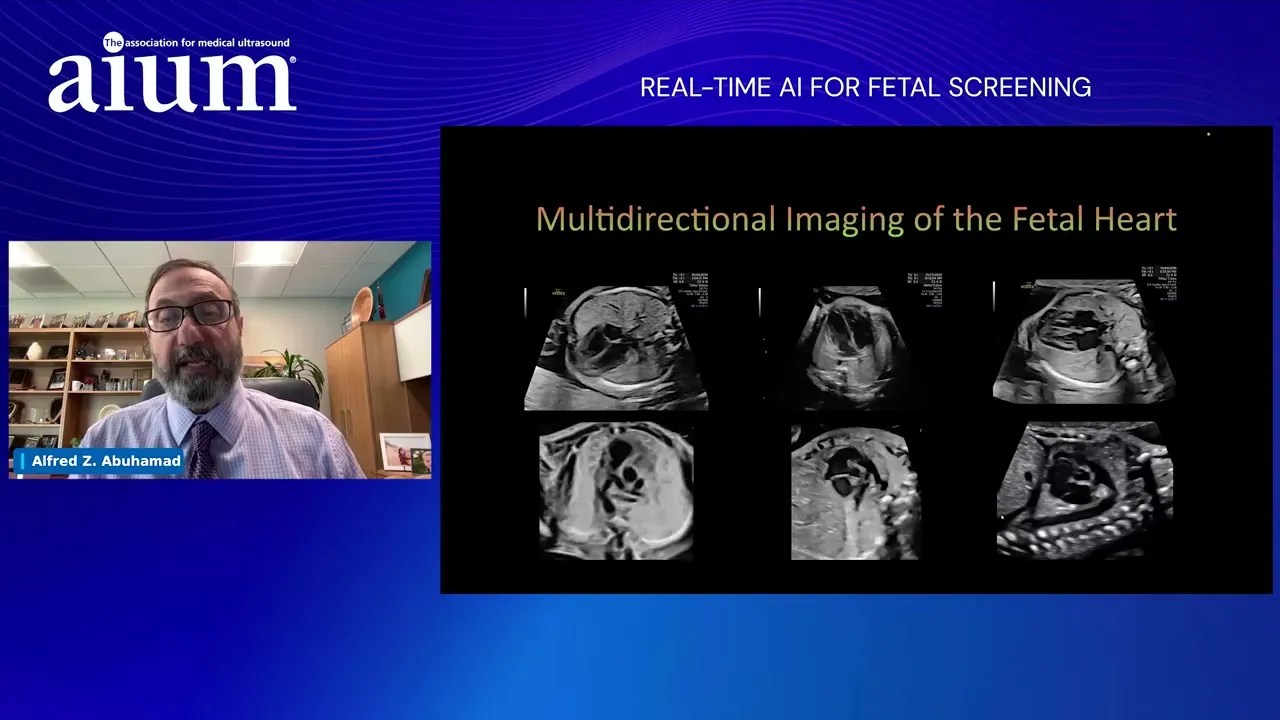 Ultrasound software interface on clinical display