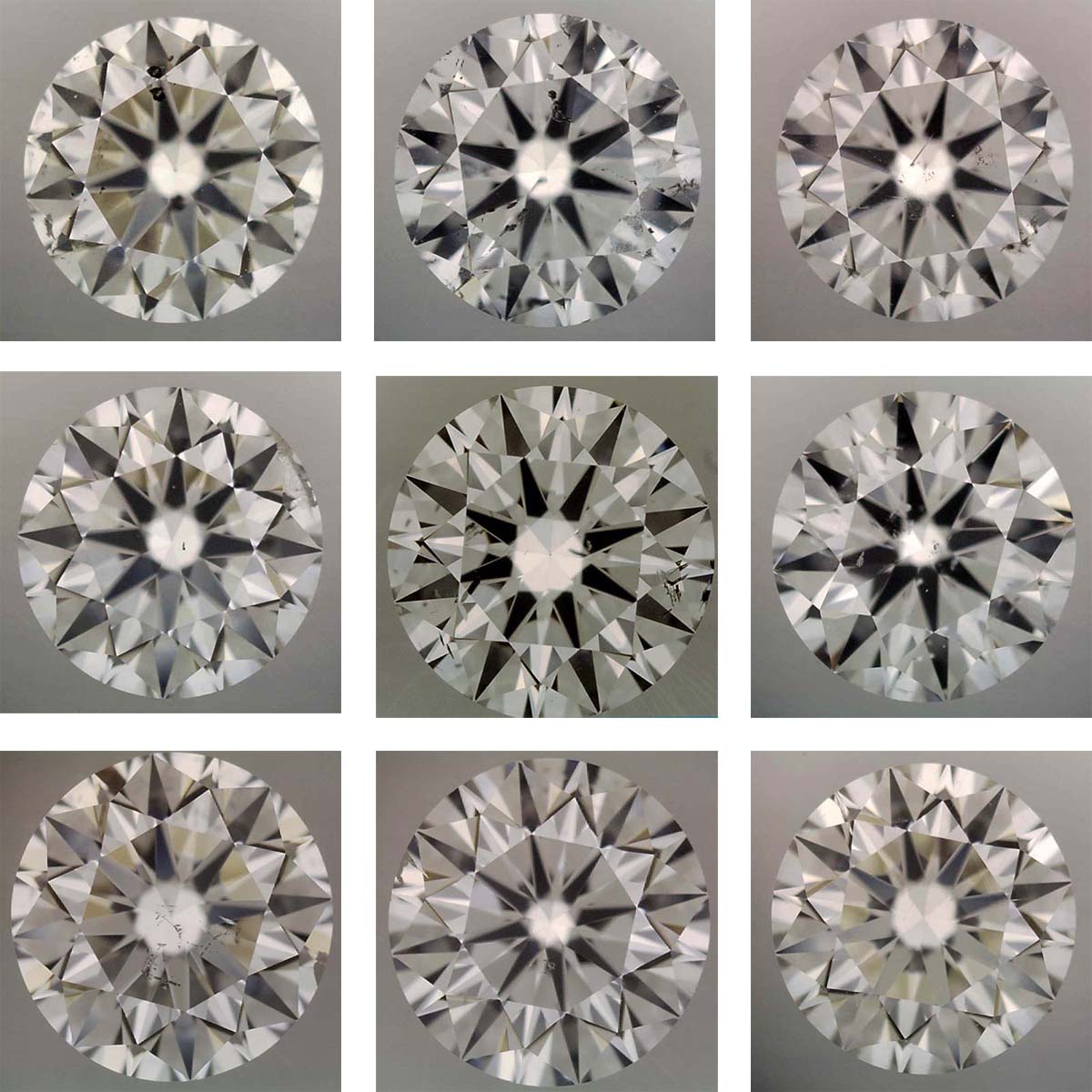 Two 1.00 carat, g color, excellent cut round brilliant diamonds with a . Diamond clarity guide - Flawless, VVS1, VVS2, VS1, VS2