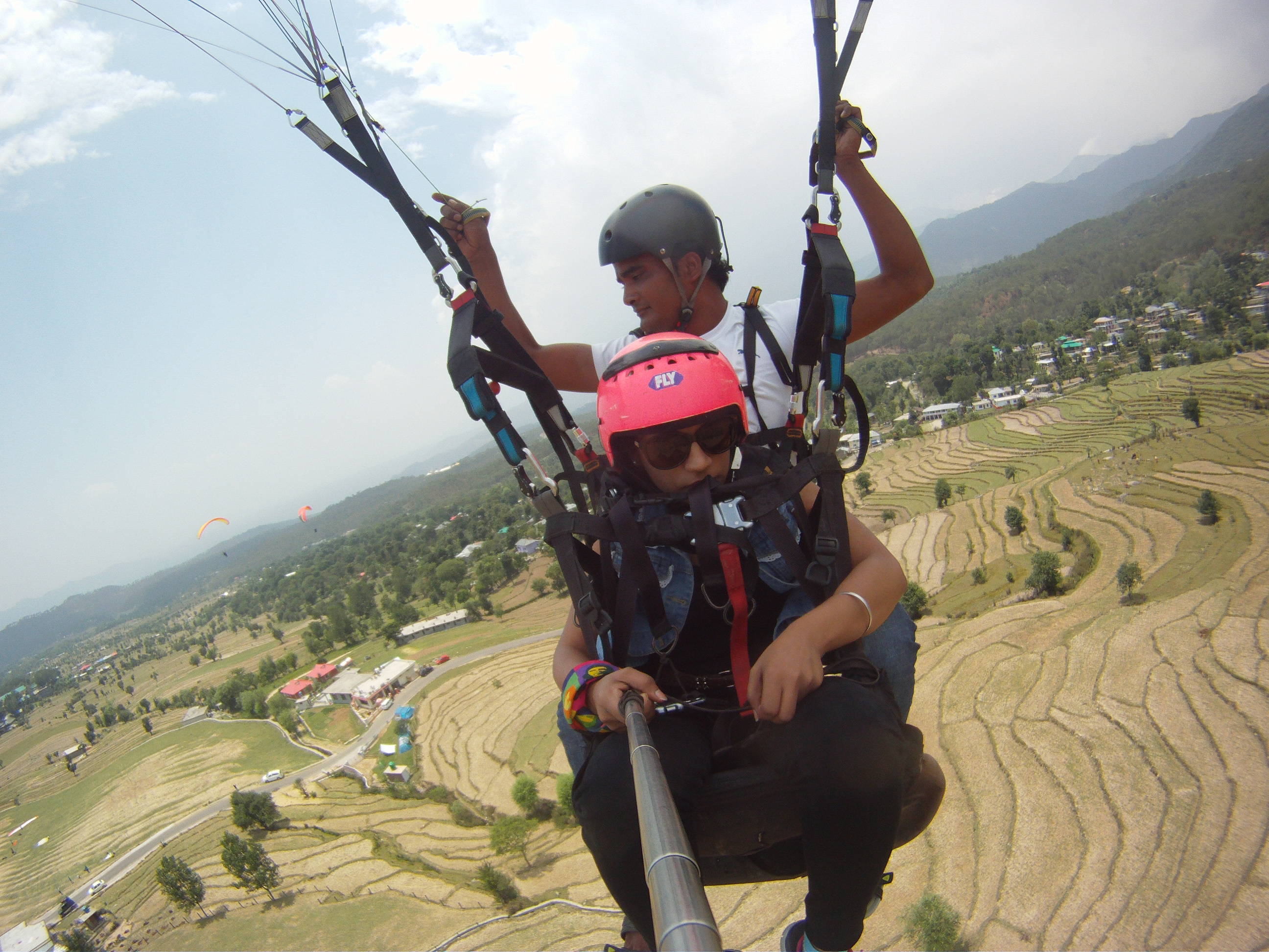 Flying over the terrace farming