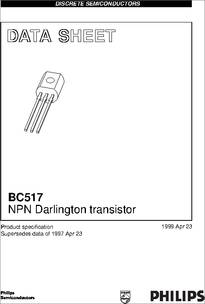 Bc517 Datasheet Bc517 Npn Darlington Transistor Package