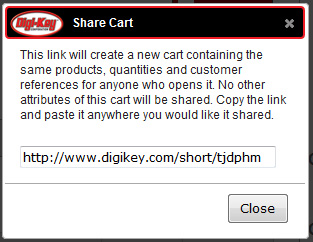 Cart Share Updates To The Digi Key Website Digikey