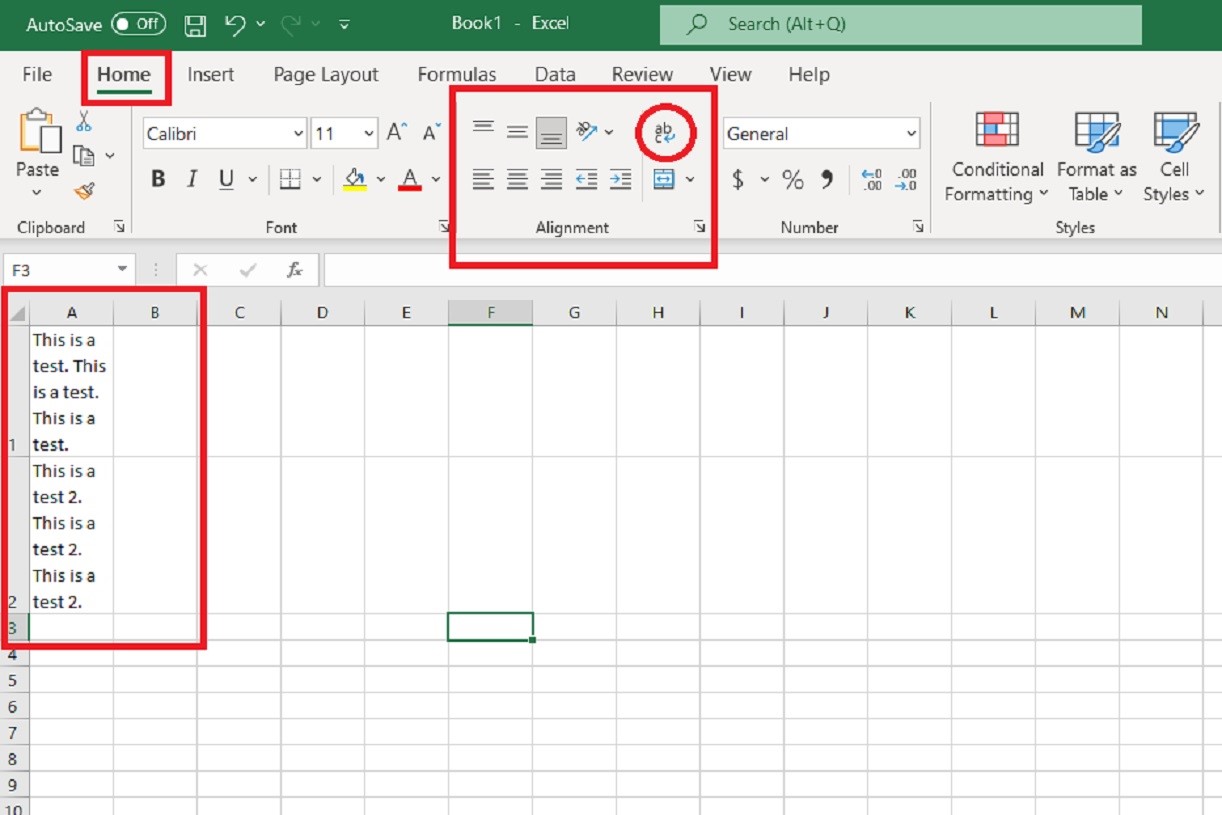 How to wrap text in microsoft excel
