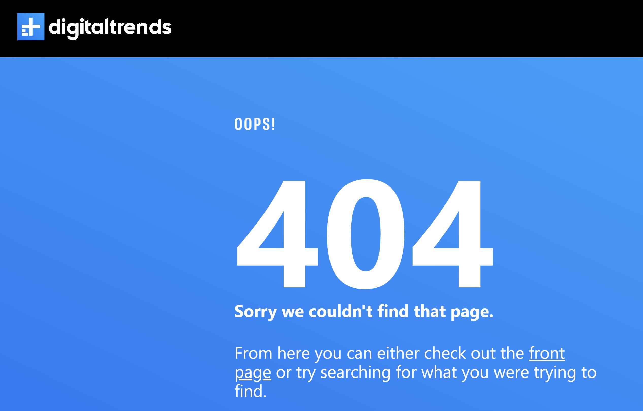 404 page not found error: What it is and how to fix it | Digital Trends