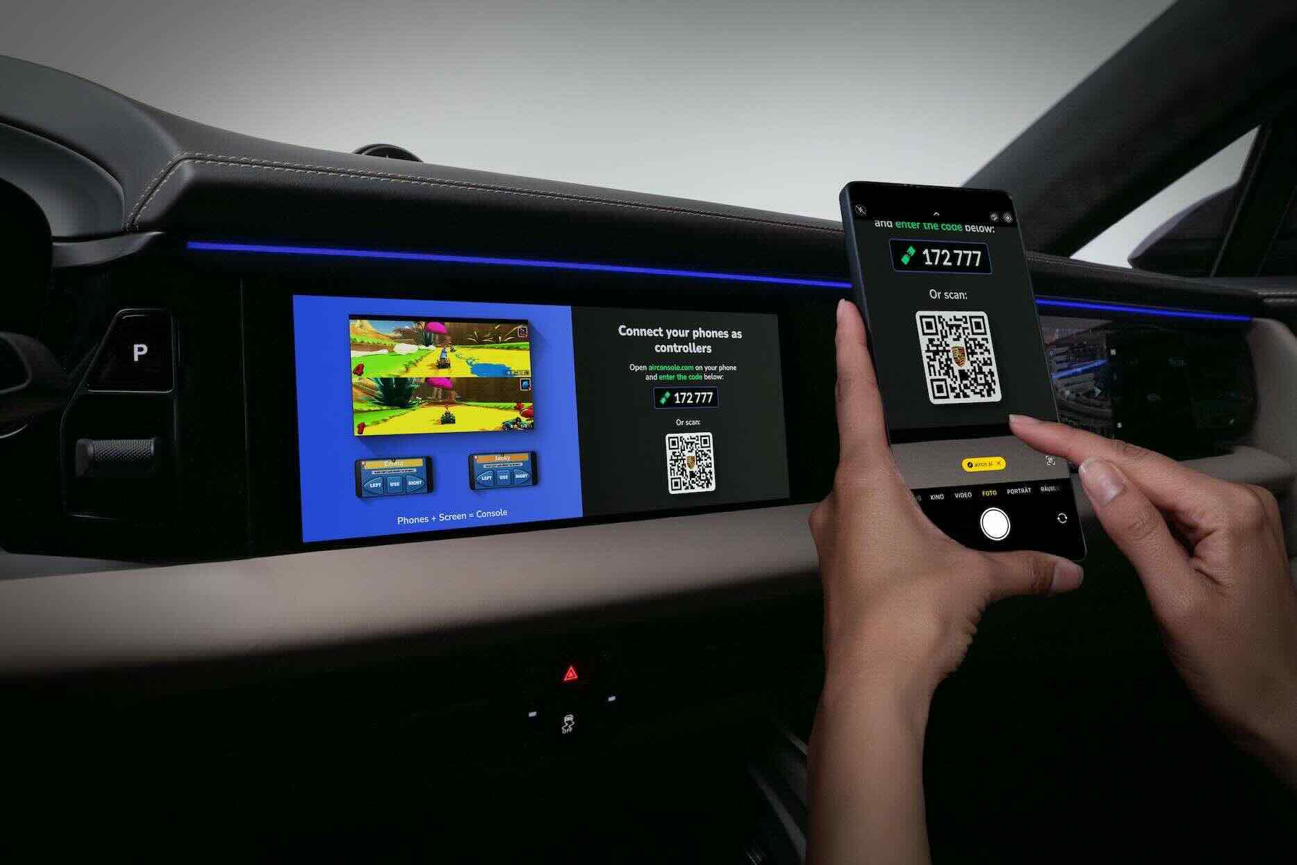 Porsche acknowledges long EV charge times, wants you to game while you wait