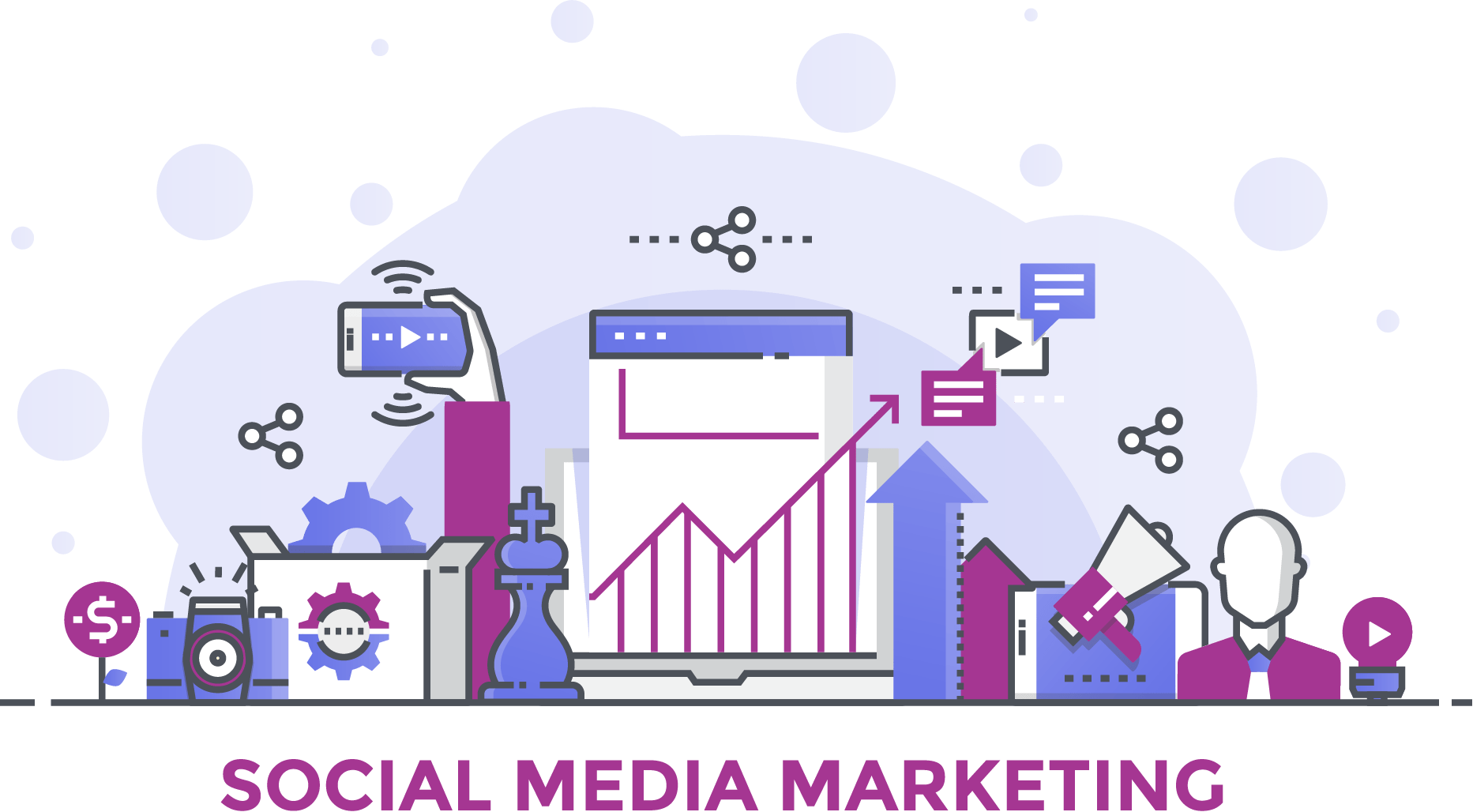 social media marketing illustration