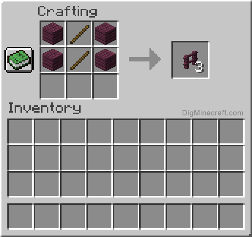 how to make a crimson fence in minecraft on crimson fence gate recipe