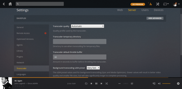 plex transcoding