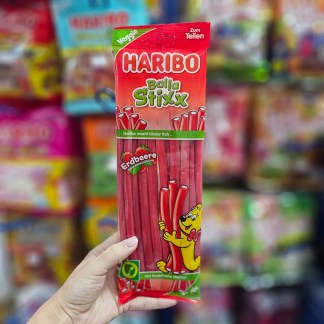 HARIBO BALLA STIXX ERDBEERE 200G JELEU CU AROMĂ DE CĂPȘUNI