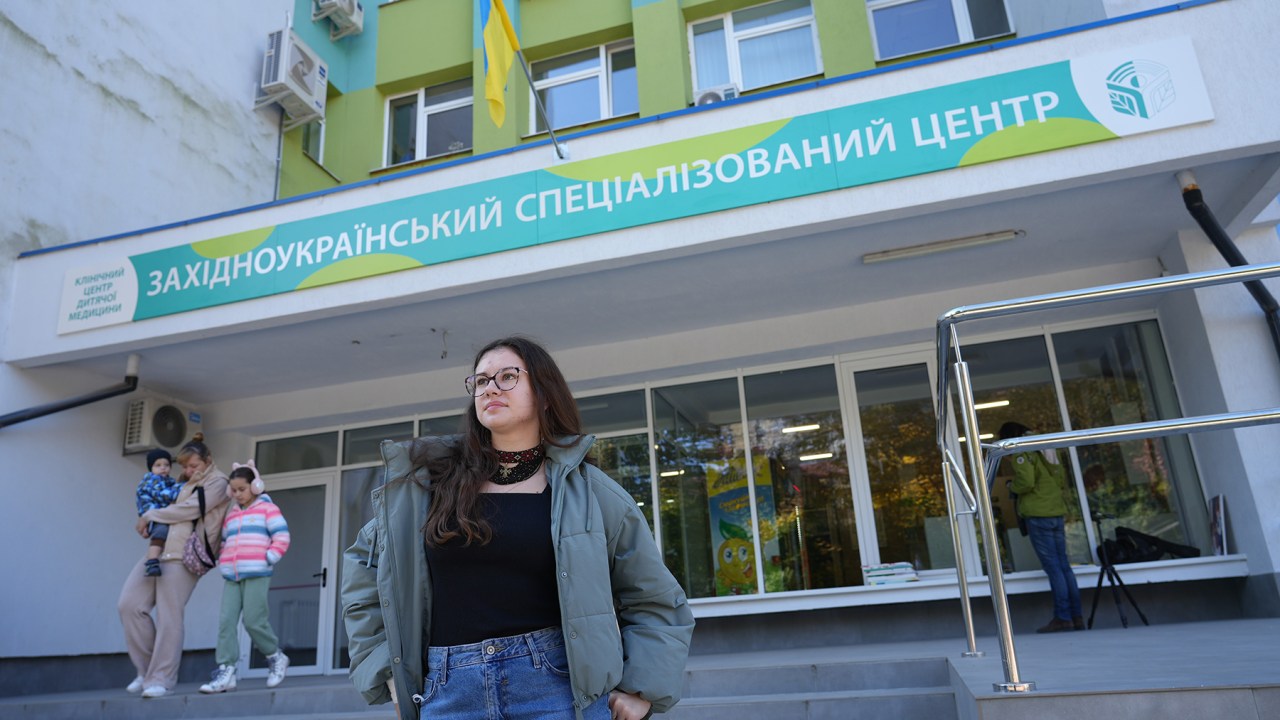 Yaroslava in Lviv, October 2024. Photo: Nick Allen / Direct Relief.