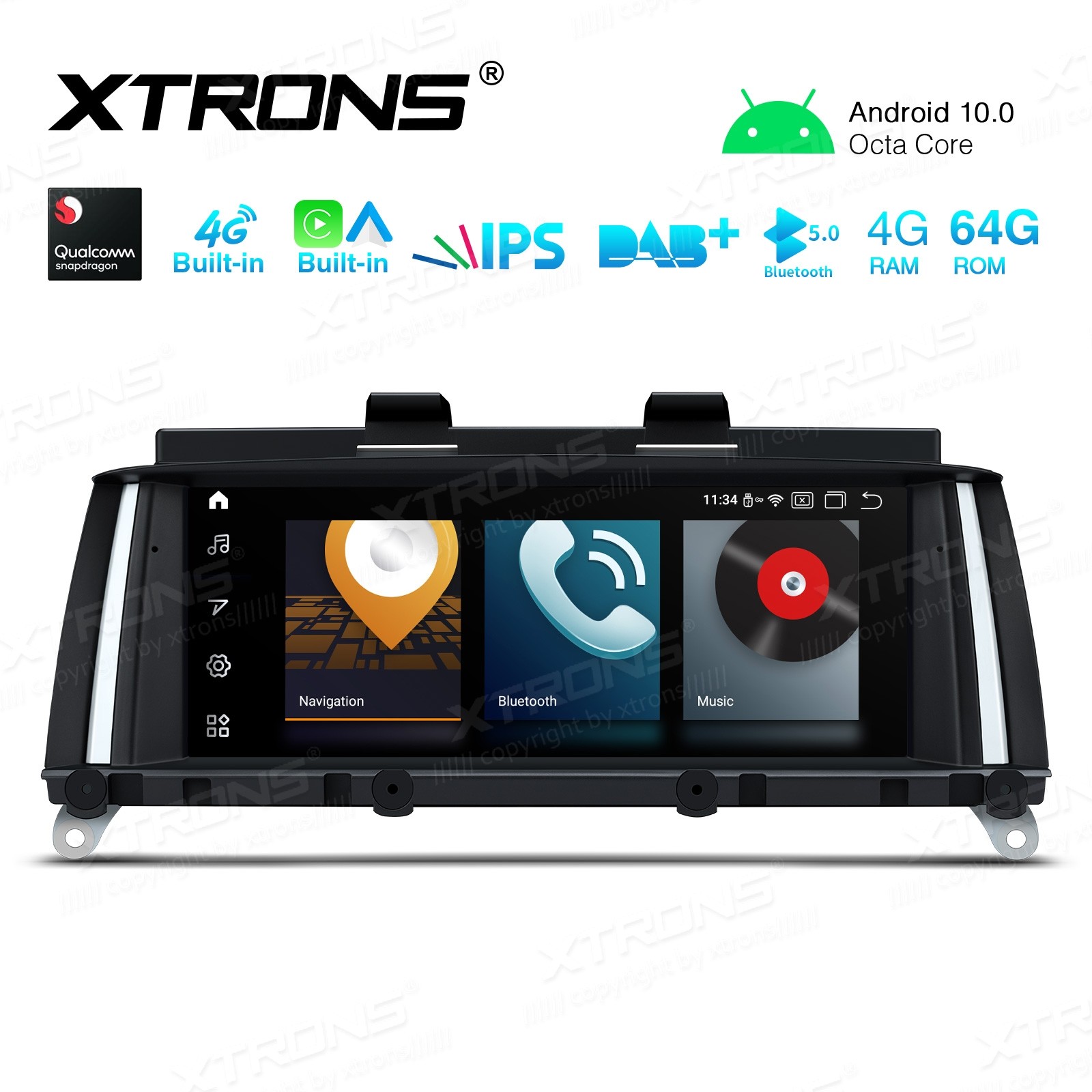 Autoradio android 10 stereo auto bmw x3 f25 8.8" cic 2011-2013 wifi 4g