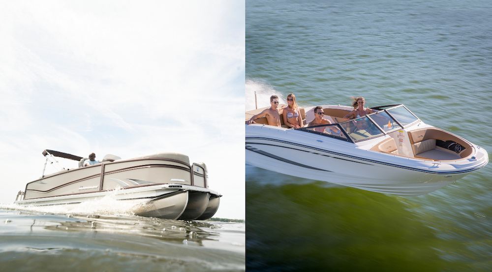 In calm water, you can expect to ride at about 5 mph. Pontoon Vs Bowrider Discover Boating