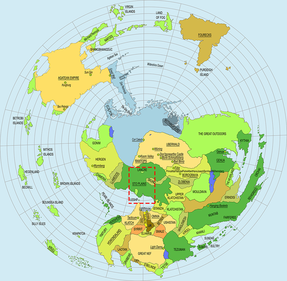 Discworld Stamp Catalogue Discword Stamp Map Map 1000 