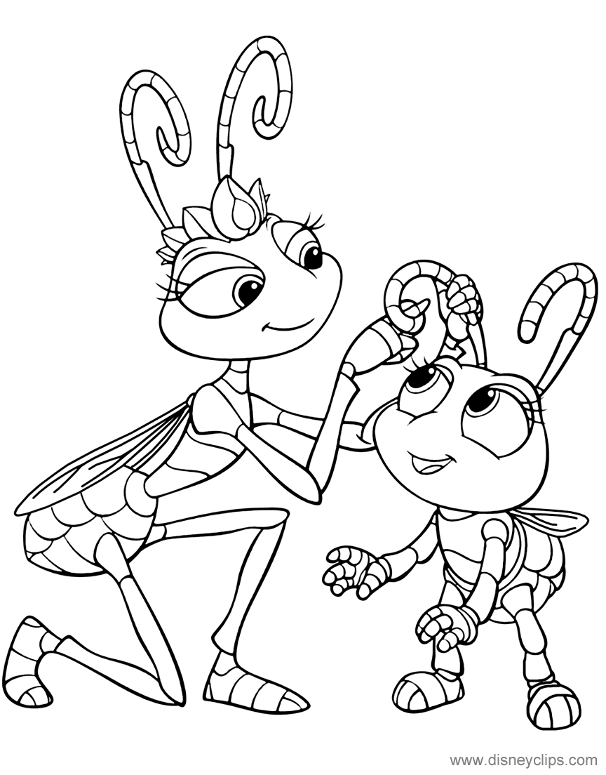 a bugs life coloring pages disneyclipscom