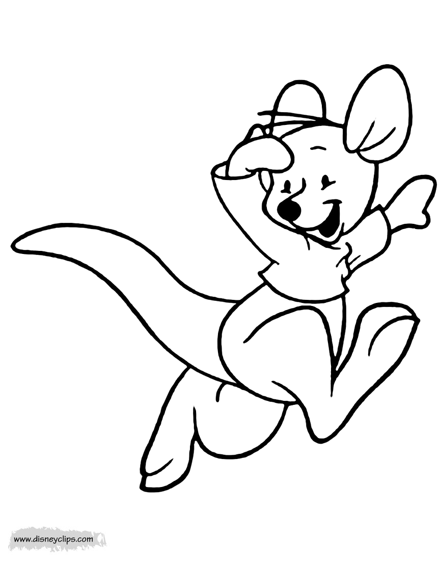 Winnie the pooh and his friends coloring book for kidshi my friends today we will coloring sulley and boo from monsters&nbsp;. Kanga And Roo Coloring Pages Disneyclips Com