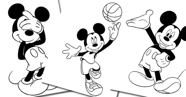Here's mickey mouse in some of his more iconic moments. Mickey Mouse Misc Sports Coloring Pages Disneyclips Com