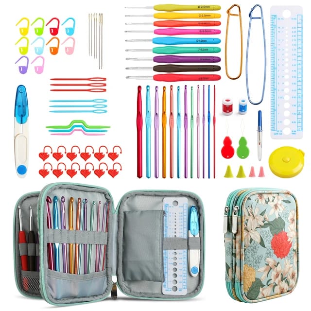 Tools Kit Crochet Estuche Flores X 21 Agujas Quemono - Imagen 4